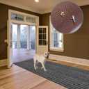 Custom Size Runner Rug 2 ft x 6 ft, 2-82ft Carpet Runners Hallway Entryway Kitchen Garage Laundry Room Area Rugs with Non-Slip Rubber Backing, Gray with Black Stripe