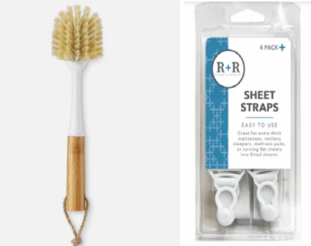 Sheet Straps 4Pack And Toilet Brush