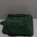CozeCube Chenille Throw Blanket for Couch, Cozy Plush Fuzzy Decorative Christmas Green Blanket with Fringe Tassels, Lightweight Throws for Bed Sofa Gift Home Decor, 50"X60"