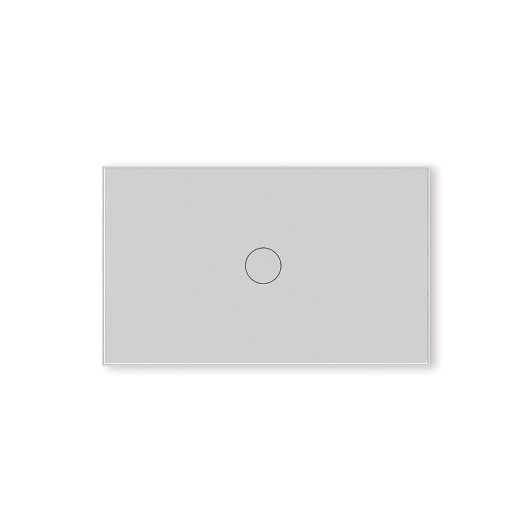 Smart Switch,4.65 X 2.83 X 1.34 Inches,2.4GHz Wi-Fi Light Switch,Neutral Wire Required,APP Control and Voice Control,Work with Tuya/Smart Life/Alexa,Tempered Glass Panel,Grey 1 Button
