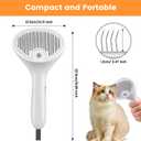 3 In 1 Cat Brush, Anti-Static Dog Brush One-click Self-cleaning Comb for Furry Pet, Rechargeable USB Cat Steam Brush for Shedding, Horse and Dog