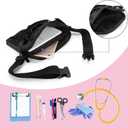 Damero Nurse Fanny Pack with Medical Gear Pockets, Nurse Waist Pouch Nurse Tool Belt with Tape Holder for Stethoscopes, Bandage Scissors and Other Medical Supplies, Black