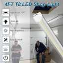 Led Shop Lights,Led Shop Lights 4FT 50W 6500K 7000LM Clear White,Shop Light 4FT 110V Linkable Integrated V-Shape for Shop Garage,Warehouse,Workbench and Workshop Commercial Bay Lighting(6-Pack)