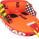 Airhead Mable Towable Tube for Boating, 2 Rider Inflatable Boat Tube for Water Tubing, Heavy Duty Full Nylon Cover, EVA Foam Pads, Dual Tow Point, Patented Speed Safety Valve