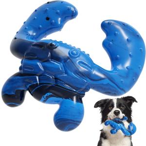 Dog Chew Toys for Aggressive Chewers  Tough Indestructible Dog Toy for Large Dogs, Durable Long-Lasting Chew Bones, Heavy Duty Interactive Dog Toys to Keep Dogs Busy & Relieve Boredom (Blue Black)