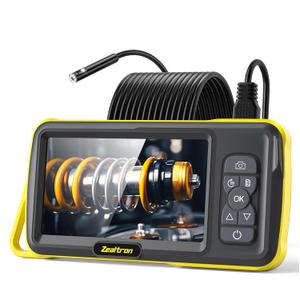 Dual Lens Borescope with 5" IPS Screen, Endoscope Camera with Lights 16.5FT Semi-Rigid Cable, 1080P Inspection Camera, Supports Memory Cards with Photo and Video Capabilities
