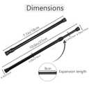 6 Pack Shower Curtain Rod, Small Tension Rods 7-11 inches Adjustable Spring Steel Cupboard Bars Tension Curtain Rod Shower Rod Closet Rod, (Black, 7-11 in-6Pcs)