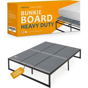 Meliusly Heavy Duty 10mm Bunkie Board Queen Size (60x80'') Patent Pending Low Profile Bed Board Design - Breathable, Noise Minimizing, Moisture Resistant Bunkieboards, Low Profile Bed Support (Queen (60x80''))