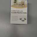 BUMACO Chair Leg Floor Protectors Square Chair Leg Protectors for Hardwood Floors 20Pcs Silicone Covers to Protect Floors Square (Black-L Fit 1-1/16" to 1-5/8")