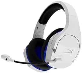 HyperX HHSS1C-KB-WT/G Cloud Stinger Core – Wireless Gaming Headset, for PS4, PS5, PC, Lightweight, Durable Steel Sliders, Noise-Cancelling Microphone - White