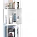 5-Tier Lazy Susan 360° Rotating Bookshelf White