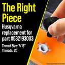 [4 Pack] Mission Automotive Bolts for Husqvarna Lawn Mower Blade - Replacement Tractor Blade Bolt with Cupped Washer - for Attaching Blades on Riding Lawn Mower and Zero Turn Mower