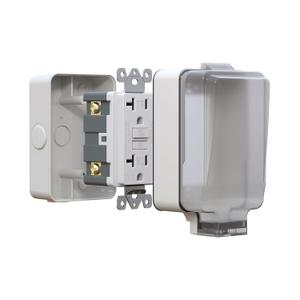 BSEED 20 Amp GFCI Outdoor Electrical Outlet Box, IP66 Waterproof & Lockable Enclosure, Outdoor Outlet Box with Weather & Tamper Resistant GFCI Receptacle for Gardens, Yards, UL Listed