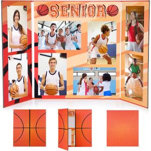 Basketball Senior Night Gifts Basketball Picture Frame for 4x6 Photographs 8 Photo 2026 Senior Night Picture Frame Graduation Gifts for Sport Theme Party Favors Supplies
