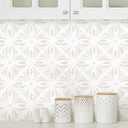 Modern Geometric Peel and Stick Wallpaper Boho Contact Paper Neutral Self Adhesive Removable Wallpaper for Kitchen Bedroom Bathroom Waterproof White Contact Paper for Cabinets 590inL 17.3inW