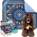 Qeils Washable Pee Pads, Reusable Puppy Pads Super Absorbent Leakproof Dog Training Pads, Non-Slip Wee Wee Pads for Crate, Floor, Potty Pads Feeding Mat Dog Pee 2 Pack 36"x41"