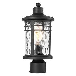 Darkaway Outdoor Post Lights Lamp Posts Outdoor Lighting, Aluminum Post Lights Outdoor Light Fixtures with Water Ripple Glass, Pole Light for Outside Patio Yard Garden