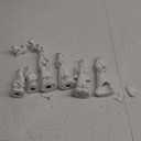 Kurt S. Adler Gold and White Table, 9 Piece Nativity Set, 2-6.75-Inches