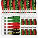 Equsion 96 Pcs Black History Month Party Gifts Bulk Black History Month Favors Stuffers Silicone Keychains Keyrings Freedom Day Decorations American African Celebration Party Supplies