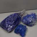 Realspring 64 Pcs Poinsettia Christmas Decorations Artificial Poinsettia Flowers Glitter Berry Picks Butterfly Christmas Tree Ornament Kit with Clips for DIY Floral Wreath Party Xmas Tree Decor(Blue)