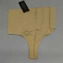 Werena Tummy Control Thong Shapewear for Women Seamless Shaping Thong Panties Body Shaper Underwear (Small, 01# Beige-mid Waisted(has Boning)) M