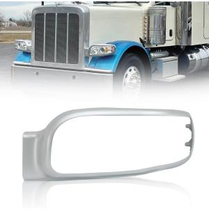 Headlight Bezel Chrome fit for Peterbilt 389 Semi Trucks Right Passenger Side (Front Headlight Bezel) (Right)