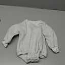 Gueuusu Newborn Warm Sweatshirt Romper Baby Boy Girl Solid Crewneck Long Sleeve Fleece Sweater Bodysuit Thick Winter Clothes (Light Gray, 3-6 Months)