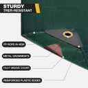 Winpull Tarp 10x12 Feet 16 Mil Heavy Duty Waterproof Tarp, Large Multipurpose Cover with Brass Grommets and Reinforced Edges, UV Resistant Thick Poly Tarps for Outdoor Camping Tent Pool Car, Green