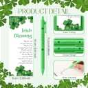 Marspark 40 Sets St. Patrick's Day Gifts Bulk Good Luck Tokens Luck Charms Green Pens and Irish Blessing Poem Cards Irish Party Favors for Family Coworkers Teachers (Golden)