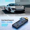 Wireless HDMI Transmitter and Receiver 328FT/100M,4K Decode 1080P@60Hz Wireless HDMI Extender,Plug and Play Portable 2.4G&5G Dual Band for Streaming Video and Audio to Monitor from Laptop/TV Box