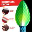 JOYIN 40PCS Christmas Car Refrigerator Decorations, 24 Bulb Light Reflective Magnets in 6 Color, 12 Wires Decals Ornaments and 4 Xmas Snowman Santa Elfish Elk Magnets Garage Decor Set for Holiday