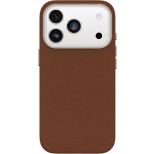 OtterBox iPhone 17 Pro Symmetry Series Cactus Leather Case - Desert Saddle - Brown - Slim, Premium Protective iPhone Case