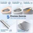 Tadashi Electric Bidet Toilet Seat Elongated, Wireless Remote & Side Panel, Instant Warm Water, Feminine & Rear Wash, Self‑Clean Nozzle, Adjustable Heated Seat, Air Dryer, Slow Close Lid