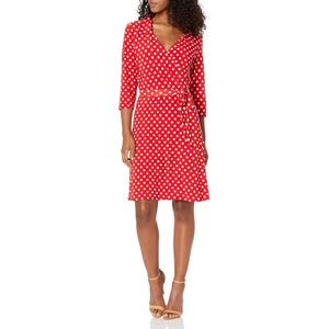 Star Vixen Women's Plus-Size Faux Wrap Dress, Size: 1X