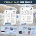 8 Pack Vacuum Storage Bags 4 XXL & 4 Jumbo Vacuum Seal Bags for Blankets, Comforters, Clothing & Bedding - Space Saver Compression Bags