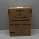 Favoyard Outdoor Chair Cushions 19" x 19" x 2" Set of 4 Patio Chairs Cushions 3-Year Fade Resistant & Water-Resistant Cushions for Outdoor Furniture with Hidden Zipper, Attach Straps for Dining Chairs (Beige)