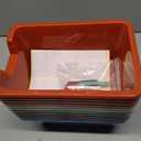 Thyle 12 Pieces Cubby Book Bins for Classroom, Handle, Morandi Color2