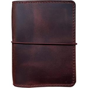 Travelers Notebook Cover with Inner Pockets, Card Slots and Pen Holder, Passport Size, Dark Brown