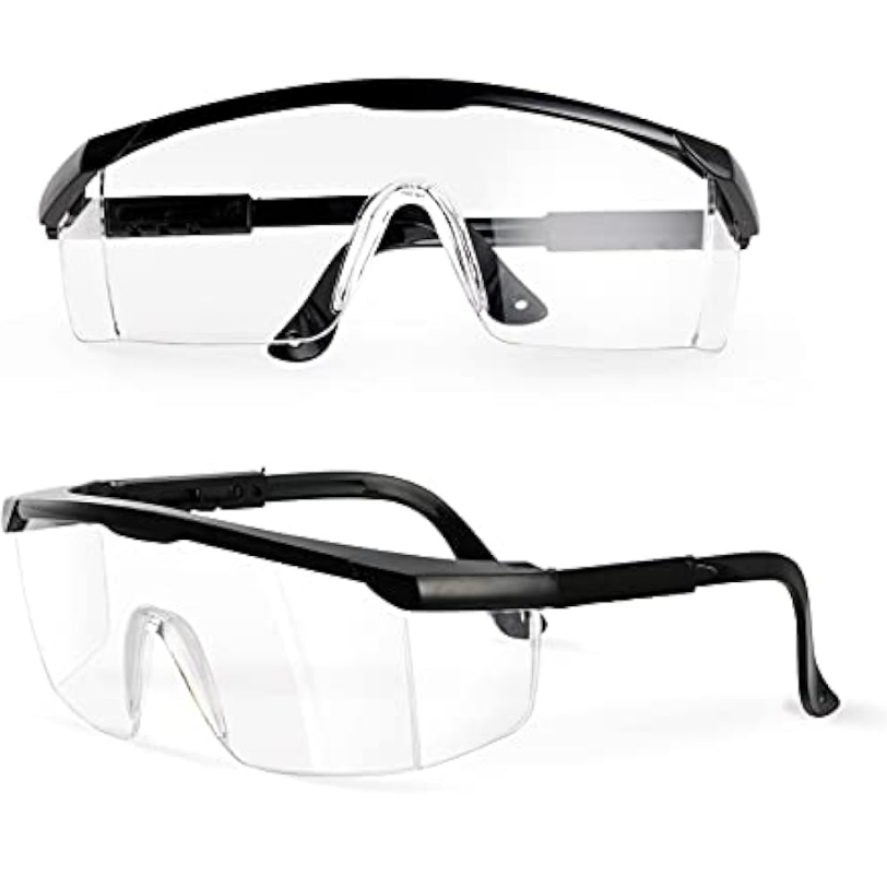 Anti-Fog Safety Glasses with Scratch-Resistant Wraparound Lenses and No-Slip Grips