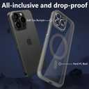 Ankceed for iPhone 13 Pro Case, Compatible with MagSafe, [Military-Grade Protection][Full Camera Protection] PC Back, Slim/Thin, Anti-Scratch Shockproof Protective Cover 6.1 Inch, Grey (Gray)