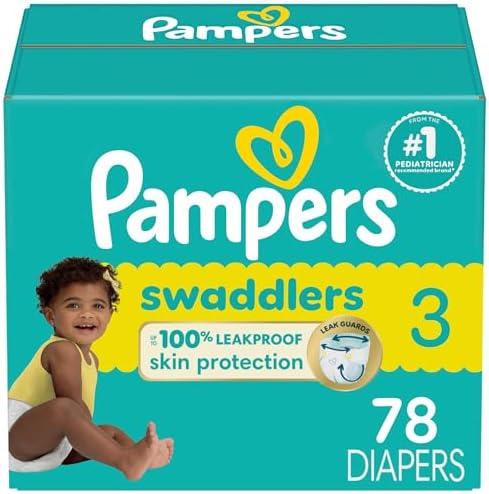 Pampers Baby Diapers - Swaddlers - Size 3, 78 Count, Ultra Absorbent Disposable Infant Diaper