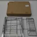 LIONONLY Pull Out Trash Can Rack Under Cabinet, Under Sink Trash Can for 7-11 Gallon Trash Bin, Under Cabinet Trash Garbage Pull Out Kit w/Garbage Bag Holder(Not Include Can)