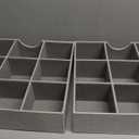 Household Essentials Drawer Organizer Tray 2 Pack, Gray, Silver