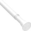 1Pack White Tension Curtain Rods 31 to 76 Inch Small Curtain Rods No Drilling Short Tension Rod Adjustable Spring Rod for Windows Door Closet Pressure Rod