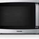 TOSHIBA ML-EM09PA(SS) Small Microwave Oven with 6 Auto Menus, Mute Function, LED Lighting, Countertop Microwave Perfect for Apartments, 0.9 Cu Ft, 10.6 Inch Removable Turntable, 900W, Stainless Steel
