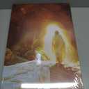 Christian Jesus Wall Art Jesus Leaves the Tomb Canvas Painting Resurrected Savior Leaves the Tomb Posters Prints He Is Risen Pictures for Church Home Bedroom living room Home Wall Decor Framed