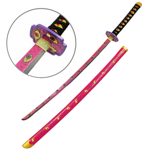 Zisu LED Glowing Anime Cosplay Sword Kokushibo Sword - 40 Inch Rechargeable Light Up Sword with Stand & Belt