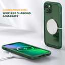 Diaclara Designed for iPhone 13 Case, Full Body Rugged with Built-in Touch Sensitive Anti-Scratch Screen Protector, Soft TPU Bumper Case for iPhone 13 6.1" (Green)