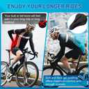 Bike Seat Cushion Gel Padded Saddle Cover for Men Women - Extra Padding Soft Comfort Bicycle Seat Cushion for Peloton, Stationary, Spin, Mountain, Road, Ebike