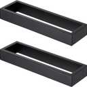 KOKOSIRI Towel Rings Matte Black Hand Towel Bar Holder 9-Inch Kitchen Rack Stainless Steel for Bathroom Hardware Wall Mounted, 2 Pack B4008BK-L9-P2